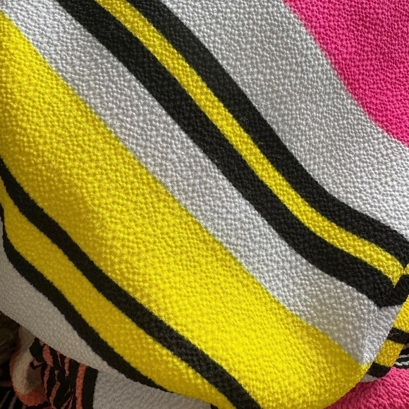 Charles Henry Dress High Low Ruffle Top On/ Off Shoulder Stripe Flounce Bottom - Picture 12 of 14